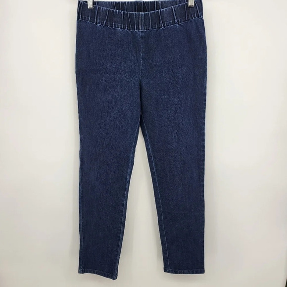 Soft Surroundings Women's Dark Wash Pull On Metro Leggings Sz Small Petite - Picture 1 of 14